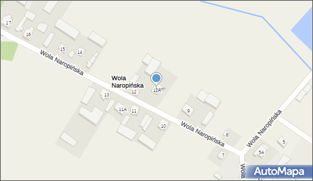 Wola Naropińska, Wola Naropińska, 12A, mapa Wola Naropińska