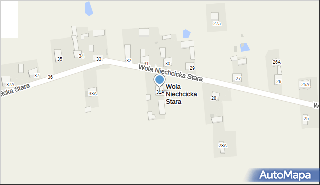Wola Niechcicka Stara, Wola Niechcicka Stara, 31A, mapa Wola Niechcicka Stara