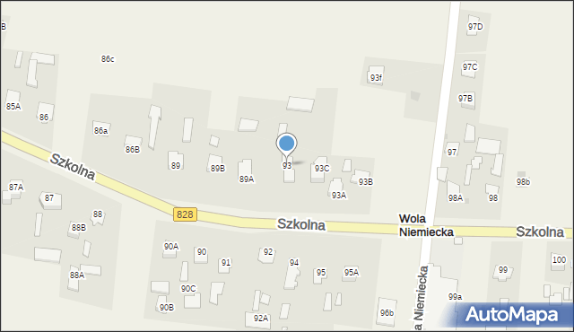 Wola Niemiecka, Wola Niemiecka, 93, mapa Wola Niemiecka