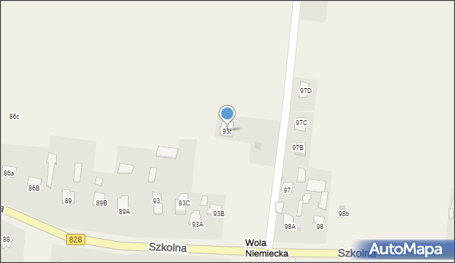 Wola Niemiecka, Wola Niemiecka, 93f, mapa Wola Niemiecka