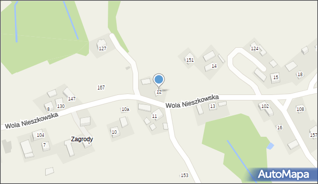 Wola Nieszkowska, Wola Nieszkowska, 12, mapa Wola Nieszkowska