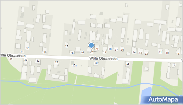 Wola Obszańska, Wola Obszańska, 22, mapa Wola Obszańska