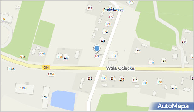 Wola Ociecka, Wola Ociecka, 126, mapa Wola Ociecka