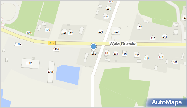 Wola Ociecka, Wola Ociecka, 131, mapa Wola Ociecka