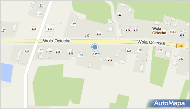 Wola Ociecka, Wola Ociecka, 140, mapa Wola Ociecka