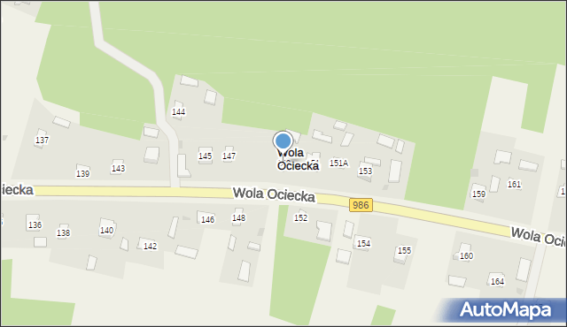 Wola Ociecka, Wola Ociecka, 149, mapa Wola Ociecka