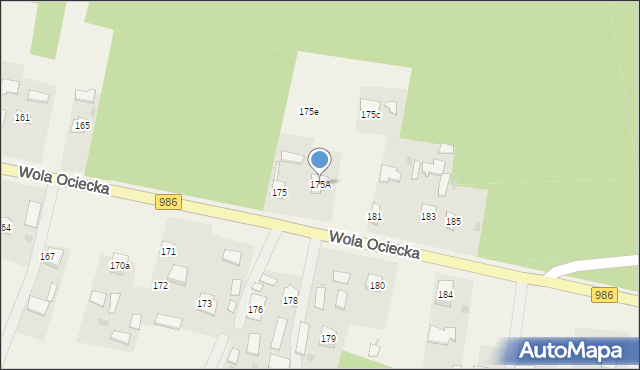 Wola Ociecka, Wola Ociecka, 175A, mapa Wola Ociecka