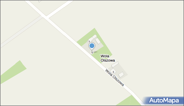 Wola Olszowa, Wola Olszowa, 5, mapa Wola Olszowa