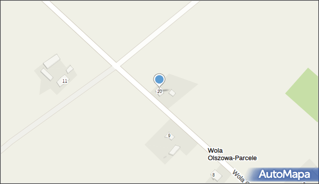 Wola Olszowa-Parcele, Wola Olszowa-Parcele, 10, mapa Wola Olszowa-Parcele