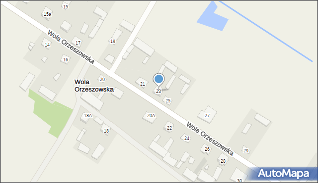 Wola Orzeszowska, Wola Orzeszowska, 23, mapa Wola Orzeszowska