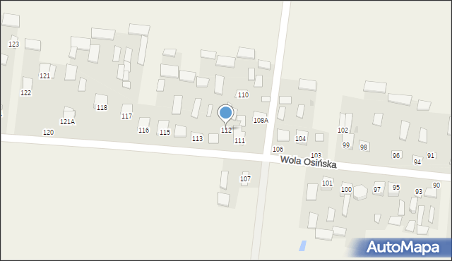 Wola Osińska, Wola Osińska, 112, mapa Wola Osińska