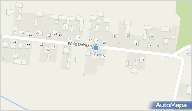 Wola Osińska, Wola Osińska, 11A, mapa Wola Osińska