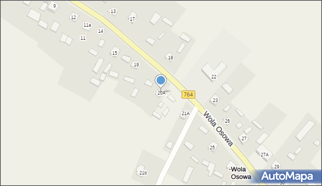 Wola Osowa, Wola Osowa, 20A, mapa Wola Osowa