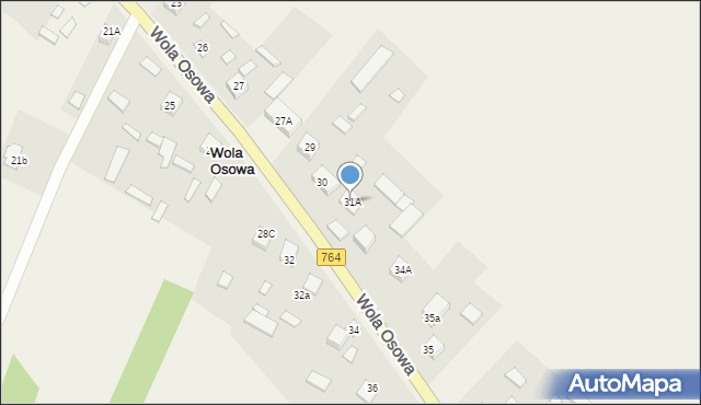 Wola Osowa, Wola Osowa, 31A, mapa Wola Osowa