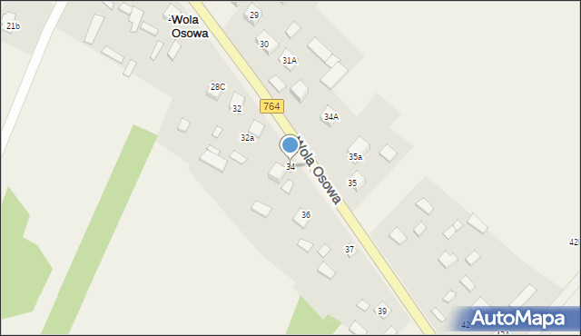 Wola Osowa, Wola Osowa, 34, mapa Wola Osowa