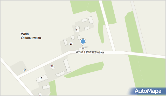 Wola Ostaszewska, Wola Ostaszewska, 20, mapa Wola Ostaszewska