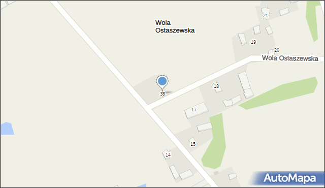 Wola Ostaszewska, Wola Ostaszewska, 38, mapa Wola Ostaszewska