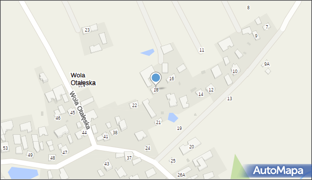 Wola Otałęska, Wola Otałęska, 18, mapa Wola Otałęska