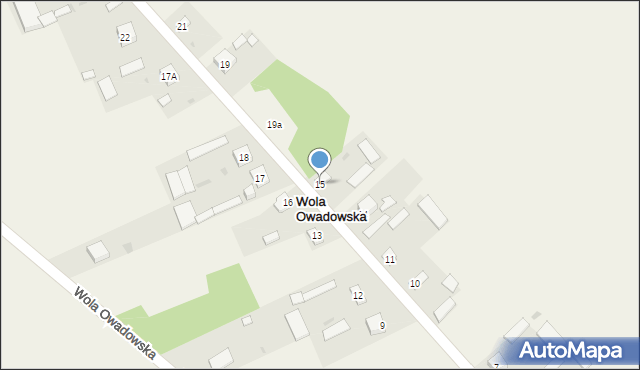 Wola Owadowska, Wola Owadowska, 15, mapa Wola Owadowska