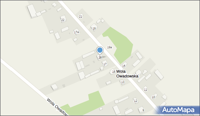 Wola Owadowska, Wola Owadowska, 18, mapa Wola Owadowska