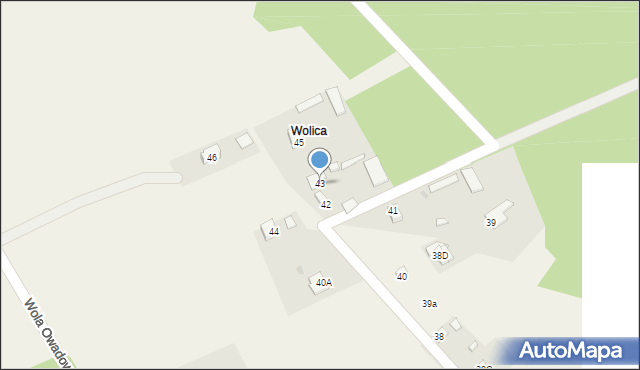 Wola Owadowska, Wola Owadowska, 43, mapa Wola Owadowska