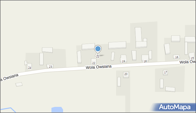 Wola Owsiana, Wola Owsiana, 21, mapa Wola Owsiana