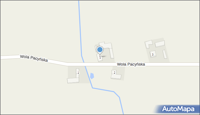 Wola Pacyńska, Wola Pacyńska, 1, mapa Wola Pacyńska