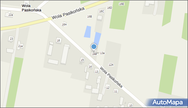 Wola Pasikońska, Wola Pasikońska, 14a, mapa Wola Pasikońska