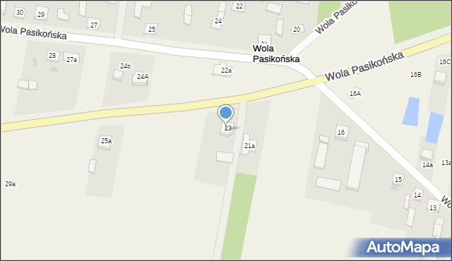 Wola Pasikońska, Wola Pasikońska, 23a, mapa Wola Pasikońska