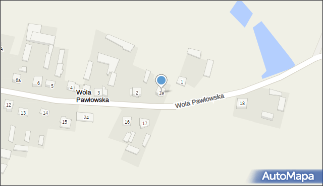 Wola Pawłowska, Wola Pawłowska, 1a, mapa Wola Pawłowska