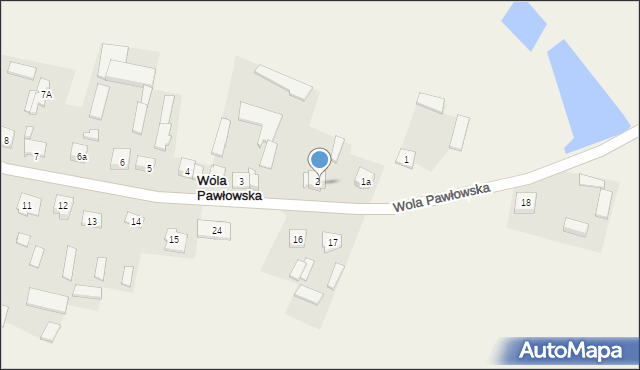 Wola Pawłowska, Wola Pawłowska, 2a, mapa Wola Pawłowska