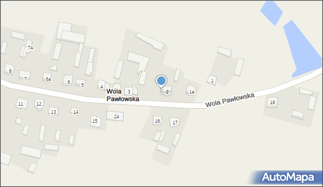 Wola Pawłowska, Wola Pawłowska, 2b, mapa Wola Pawłowska