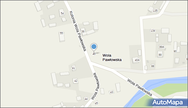 Wola Pawłowska, Wola Pawłowska, 40, mapa Wola Pawłowska