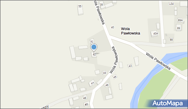 Wola Pawłowska, Wola Pawłowska, 42, mapa Wola Pawłowska