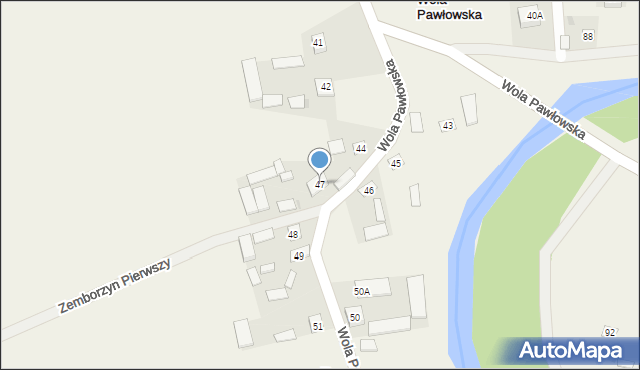 Wola Pawłowska, Wola Pawłowska, 47, mapa Wola Pawłowska