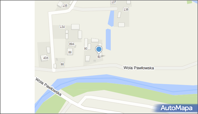 Wola Pawłowska, Wola Pawłowska, 91, mapa Wola Pawłowska