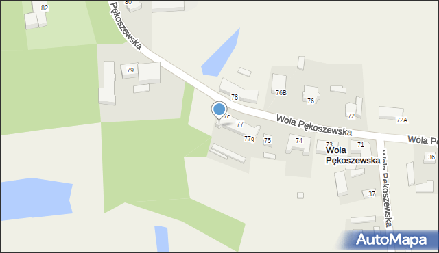 Wola Pękoszewska, Wola Pękoszewska, 77d, mapa Wola Pękoszewska