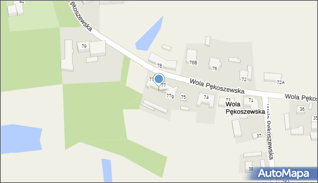 Wola Pękoszewska, Wola Pękoszewska, 77e, mapa Wola Pękoszewska