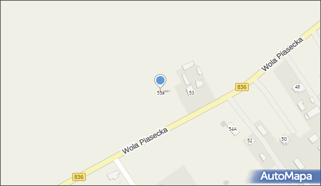 Wola Piasecka, Wola Piasecka, 53a, mapa Wola Piasecka