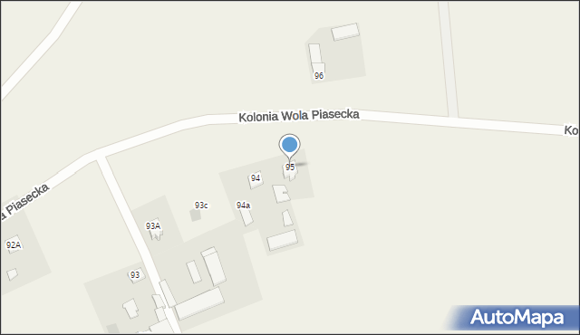 Wola Piasecka, Wola Piasecka, 95, mapa Wola Piasecka