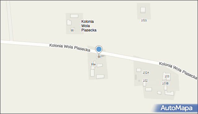 Wola Piasecka, Wola Piasecka, 99, mapa Wola Piasecka