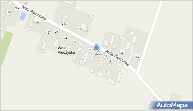 Wola Pieczyska, Wola Pieczyska, 20, mapa Wola Pieczyska