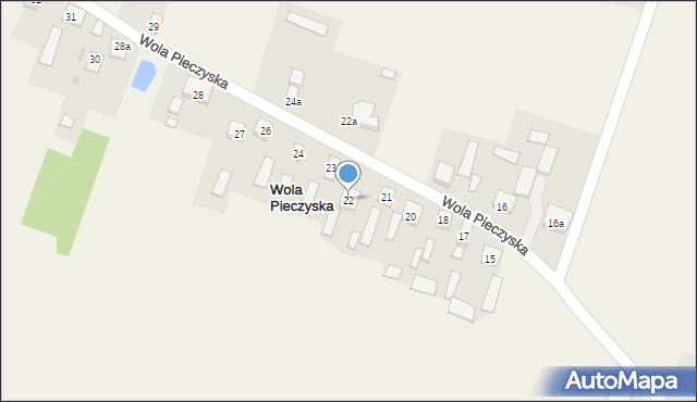 Wola Pieczyska, Wola Pieczyska, 22, mapa Wola Pieczyska