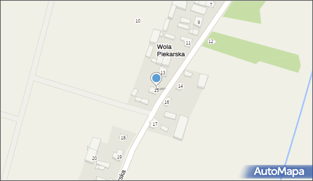 Wola Piekarska, Wola Piekarska, 15, mapa Wola Piekarska