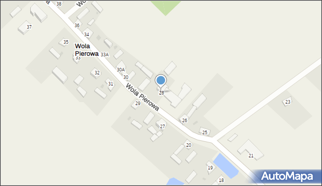 Wola Pierowa, Wola Pierowa, 28, mapa Wola Pierowa