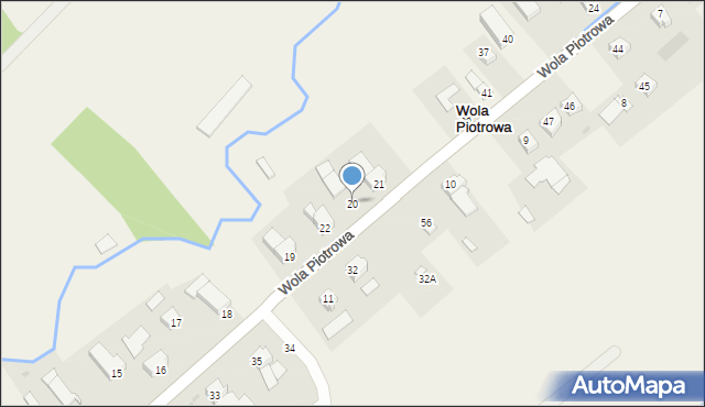 Wola Piotrowa, Wola Piotrowa, 20, mapa Wola Piotrowa