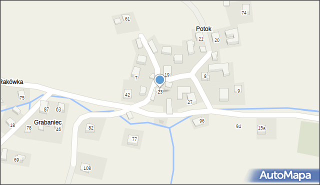 Wola Piskulina, Wola Piskulina, 23, mapa Wola Piskulina