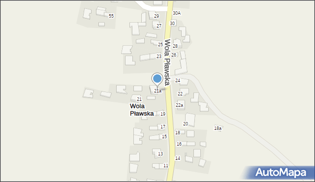 Wola Pławska, Wola Pławska, 21a, mapa Wola Pławska