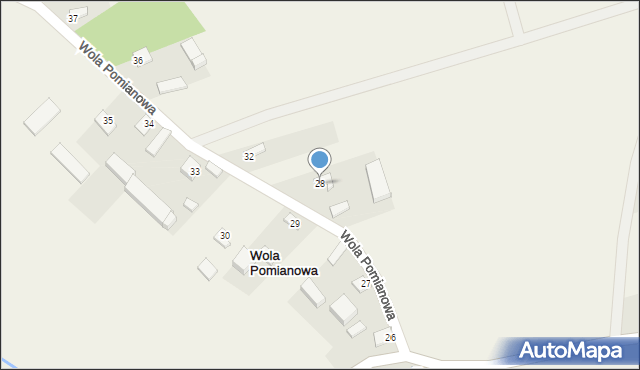 Wola Pomianowa, Wola Pomianowa, 28, mapa Wola Pomianowa