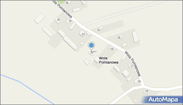 Wola Pomianowa, Wola Pomianowa, 30, mapa Wola Pomianowa